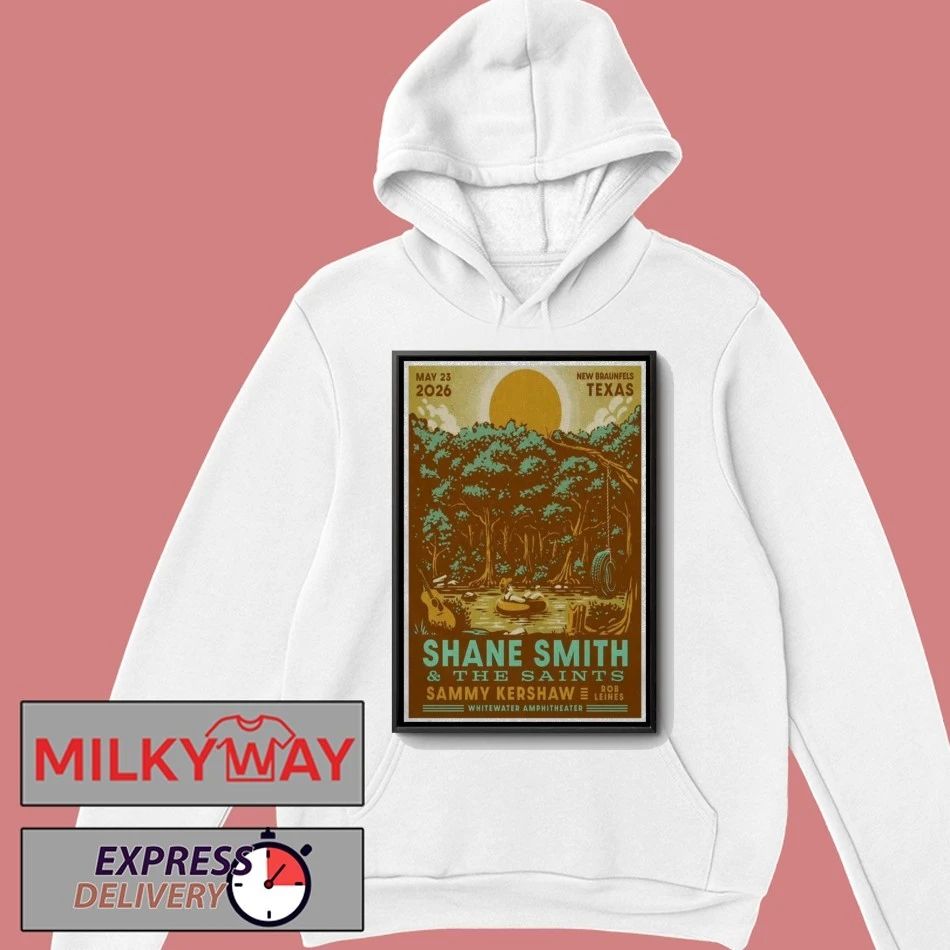 May 23 2026 Shane Smith & The Saints Whitewater Amphitheater in New Braunfels, Texas Poster shirt