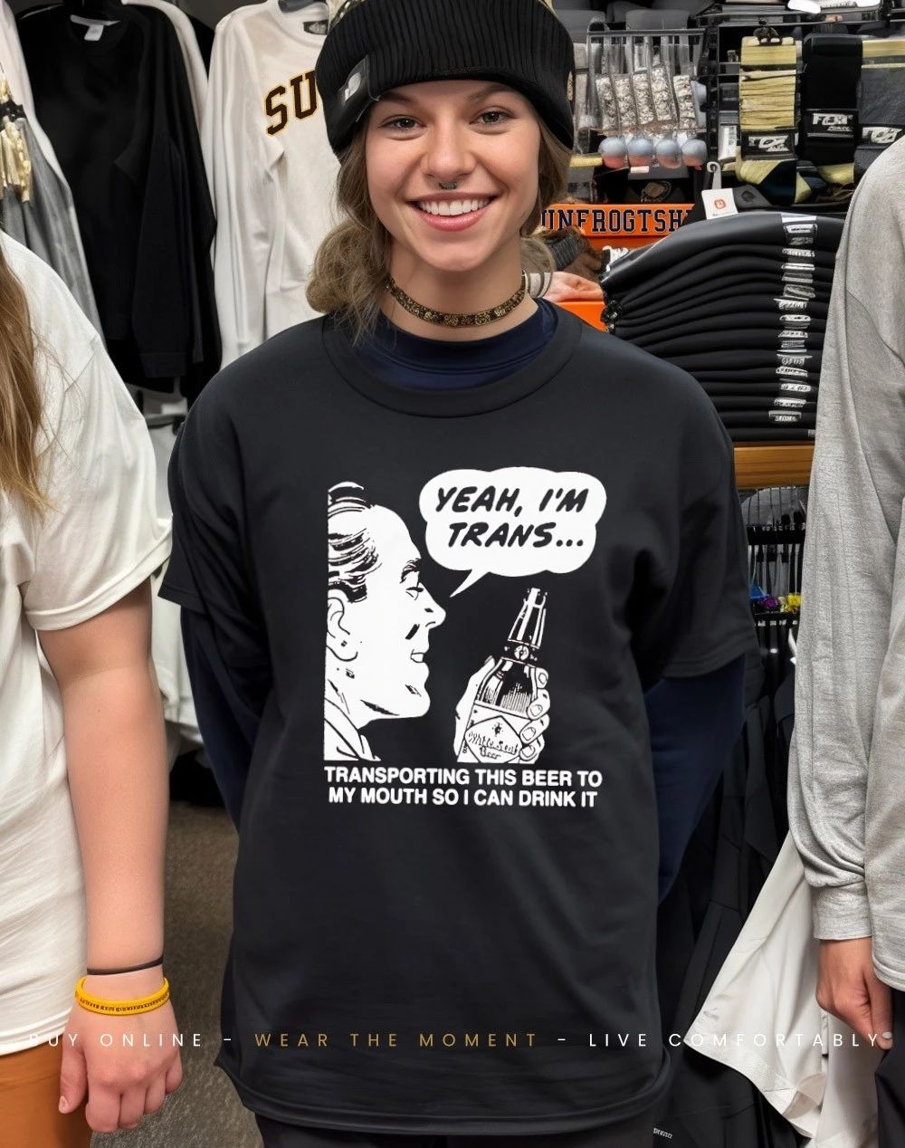 I’m trans transporting this beer to my mouth so I can drink it shirt