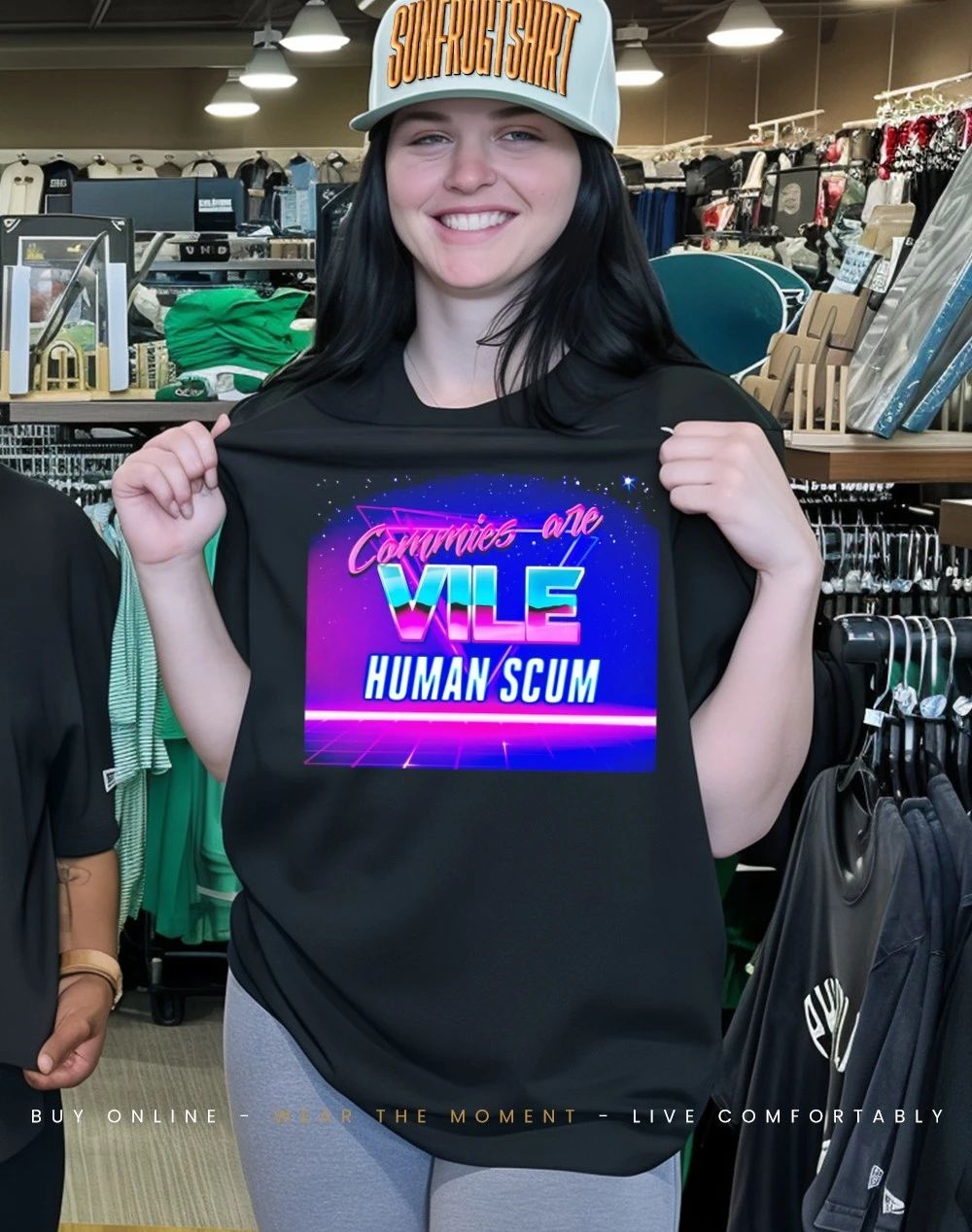 Commies are vile human scum neon 80s vintage shirt