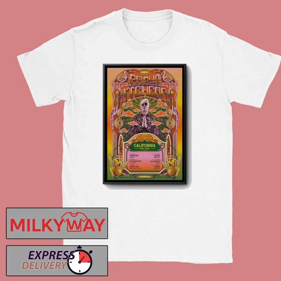 Poster Robyn Hitchcock California 2026 Tour shirt