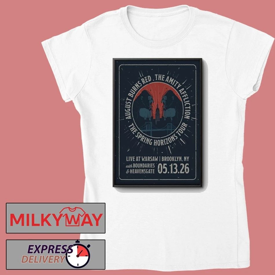 August Burns Red And The Amity Affliction In Brooklyn NY On May 13 2026 Tour Poster shirt