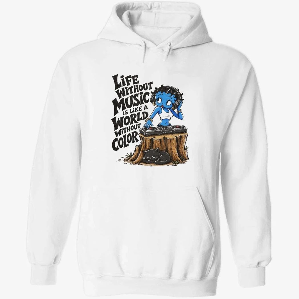 Third Eye Kingdom Betty Boop Good Music Life Without Music Is Like A World Without Color Shirt