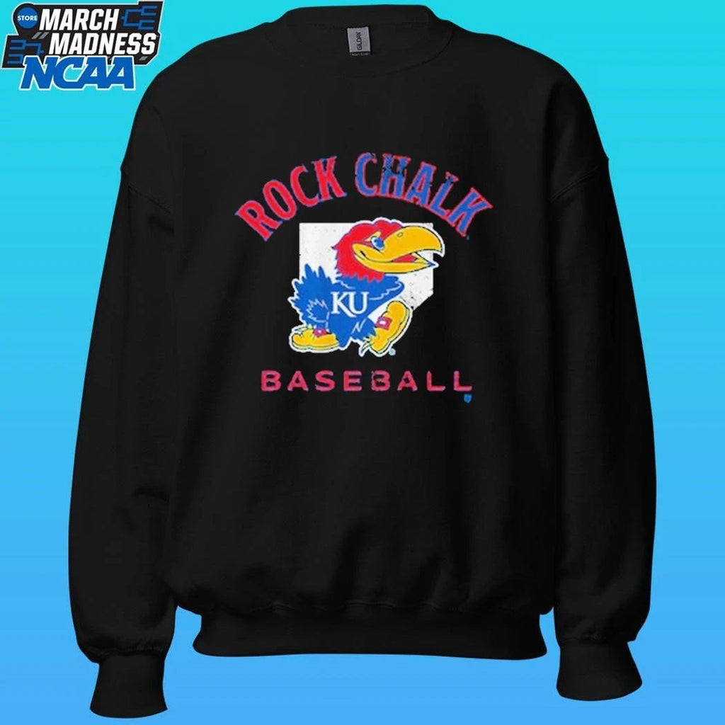 Kansas Baseball Rock Chalk Home Plate Shirt