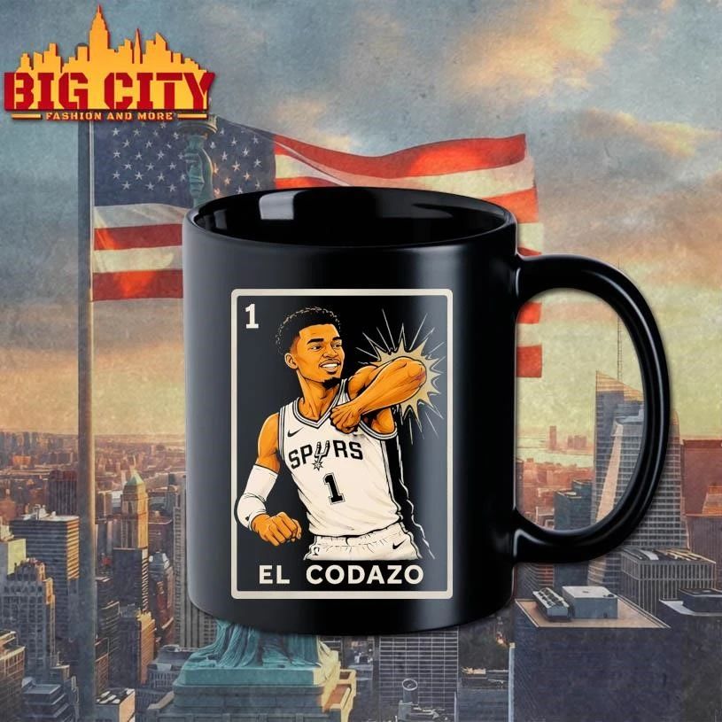 Victor Wembanyama San Antonio Spurs Vintage El Codazo Black Shirt