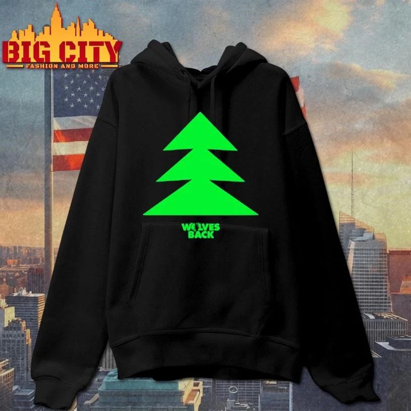 Wolves back tree shirt