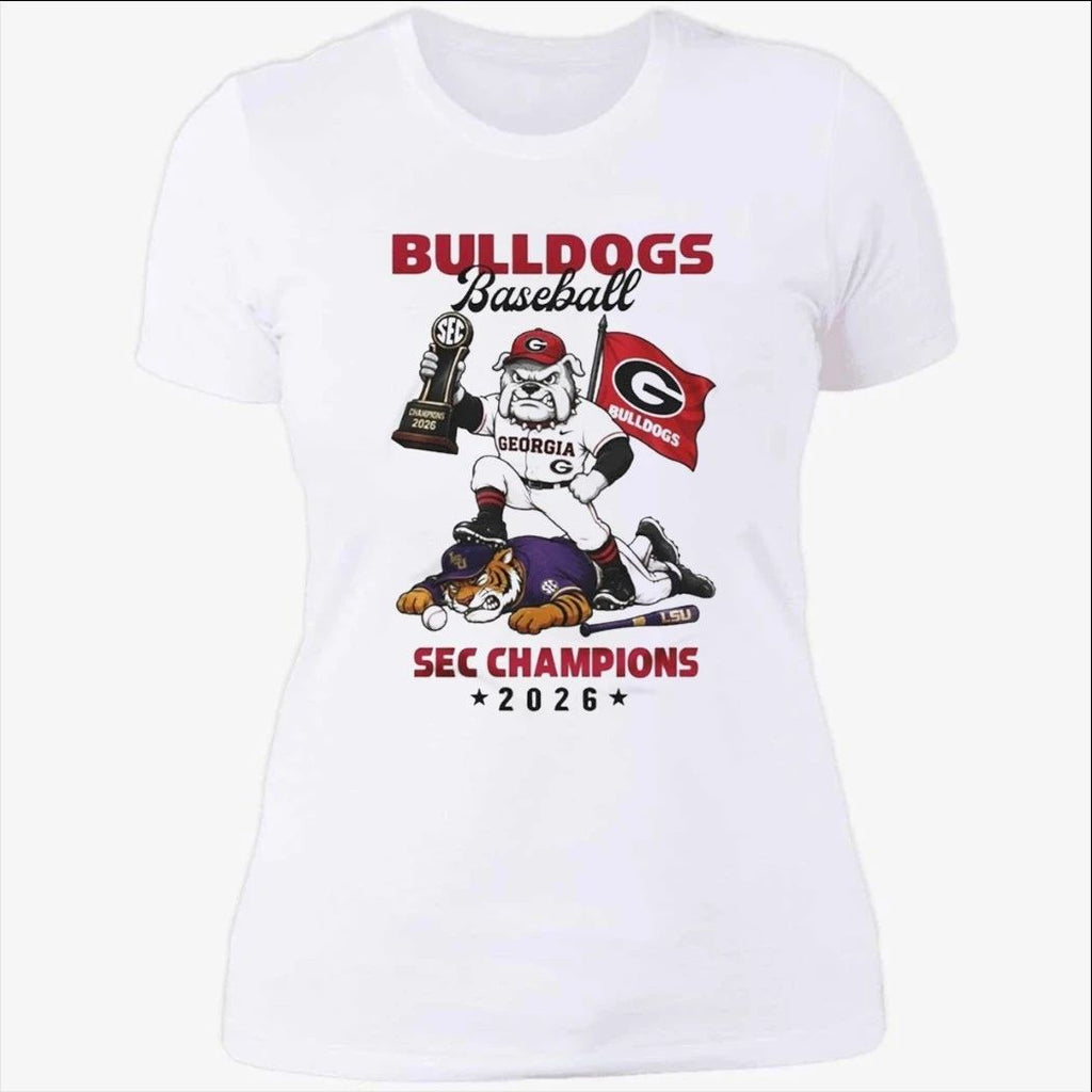 Georgia Bulldogs 2026 NCAA Sec Champions White Mascot Shirt