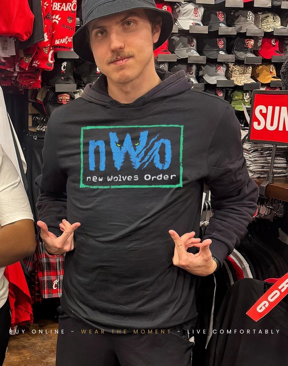 Timberwolves NWO Wolfpack front and back shirt