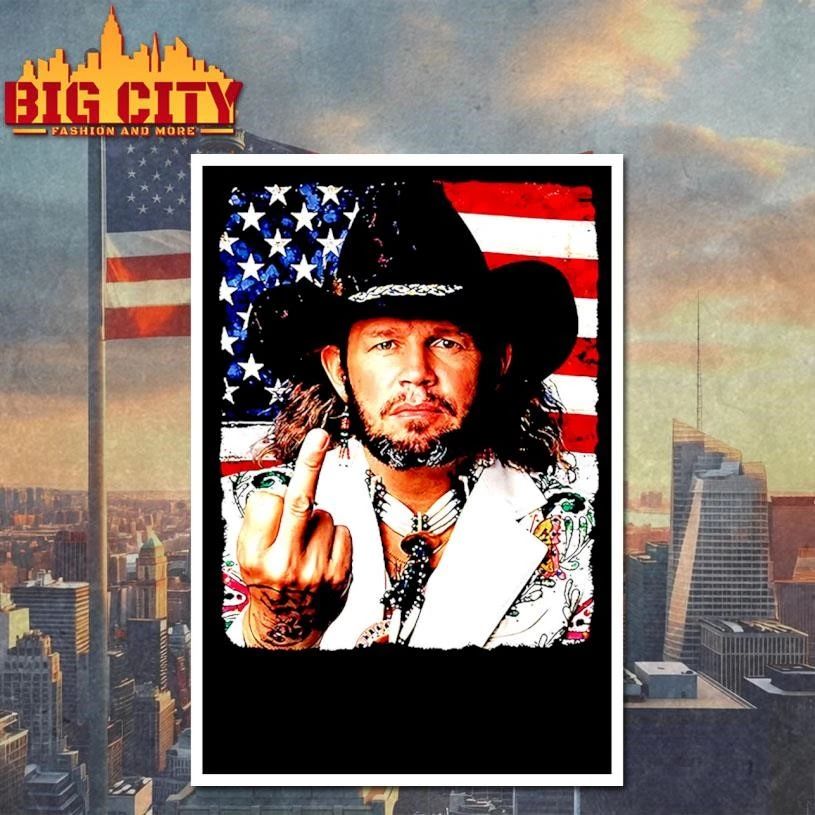 If that ain’t country David Allan Coe fuck USA flag shirt