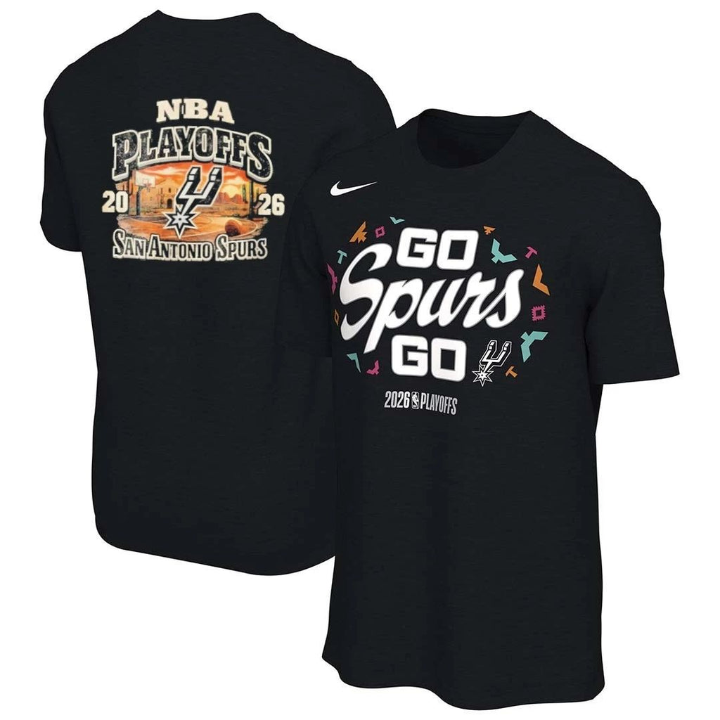 2026 NBA Playoffs San Antonio Spurs front and back shirt