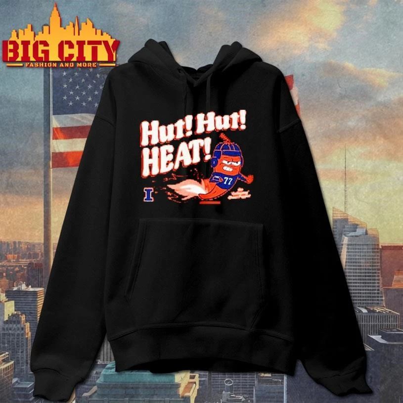 Illinois X ot Ones Galloping Ghost Pepper Hut Hut Heat Shirt