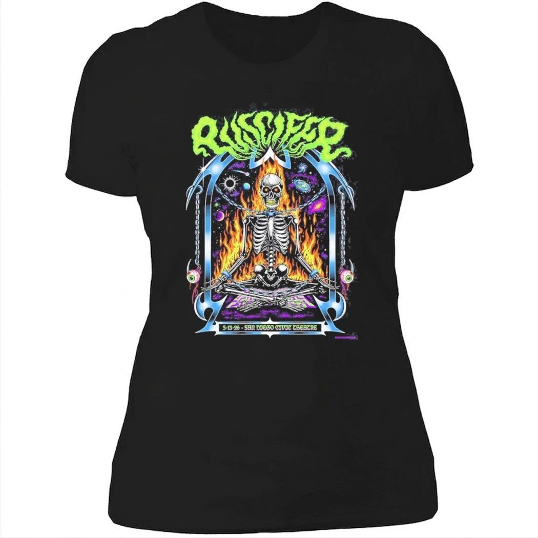 Puscifer San Diego 2026 Gig Poster At San Diego Civic Theatre On May 13 2026 Flaming Skull Art T-Shirt