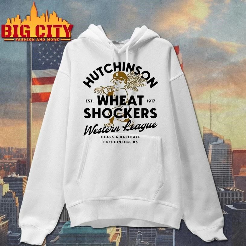 Hutchinson Wheat Shockers Western League Class A Baseball Hutchinson Kansas Est 1917 Shirt