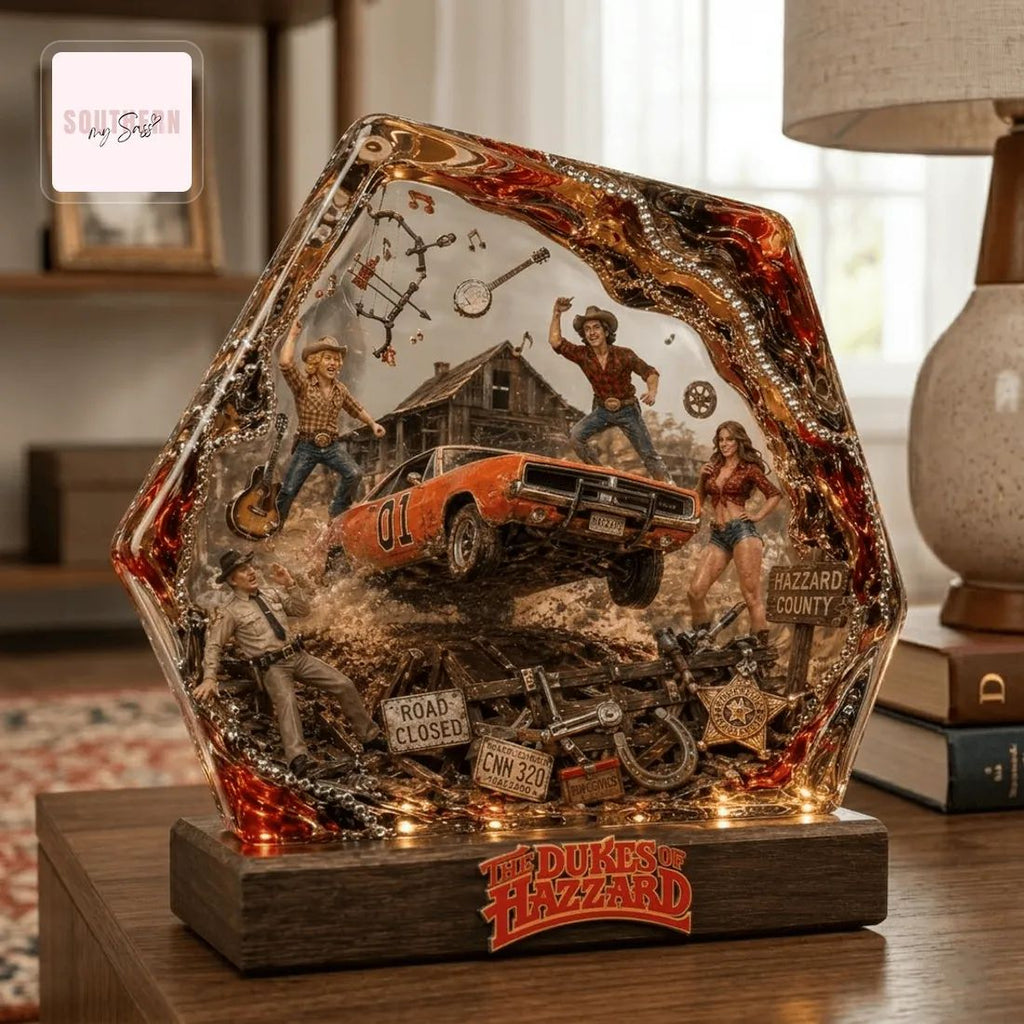 The Dukes of Hazzard General Lee Car Decor Diorama