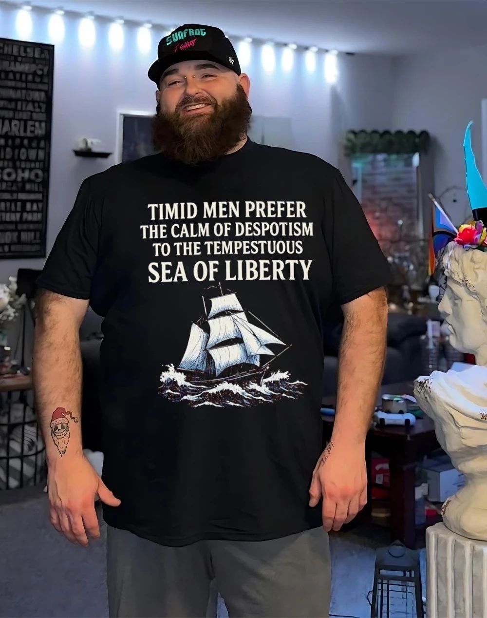 Timid men prefer the calm of despotism the tempestuous sea of liberty shirt