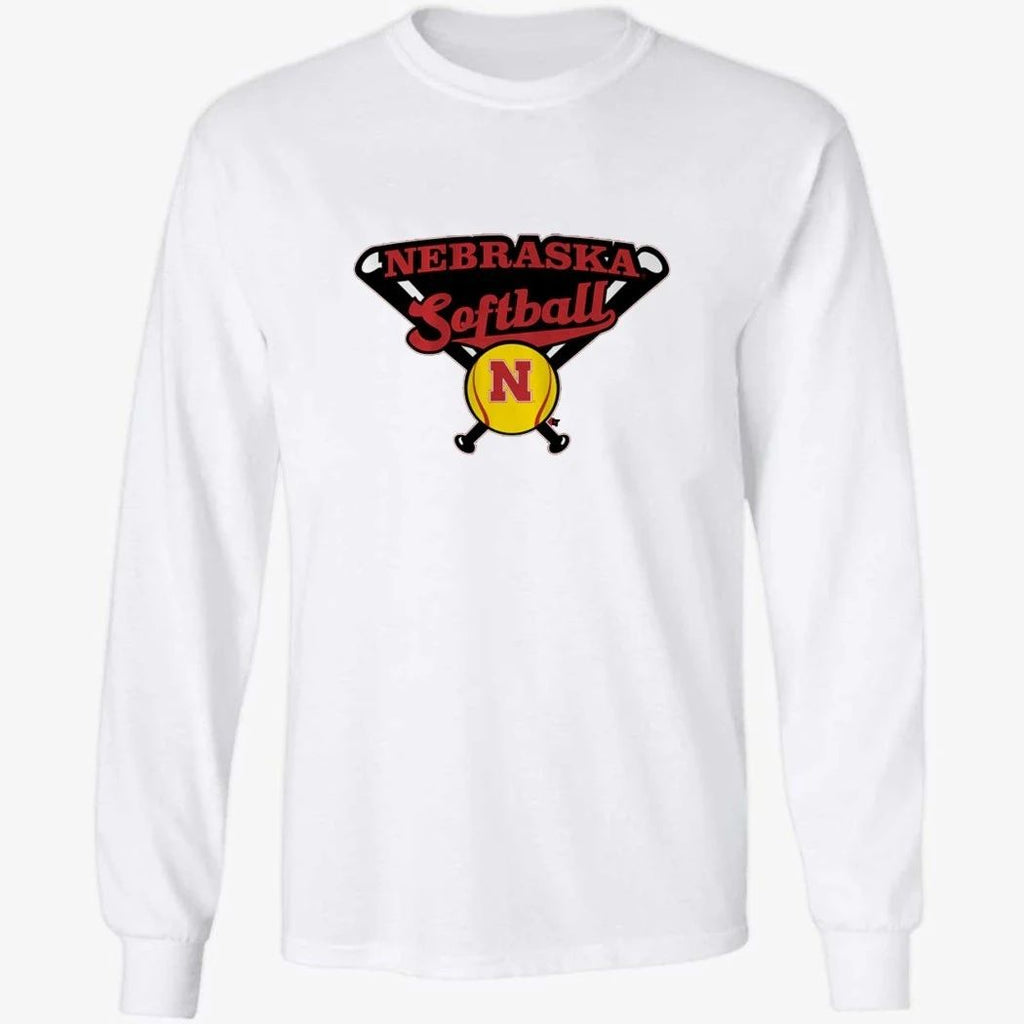Nebraska Softball Crossed Bats Shirt