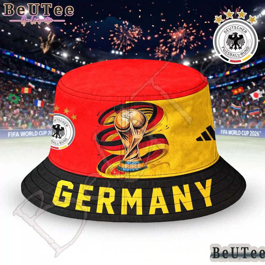 Germany Premium World Cup 2026 Golden Trophy Bucket Hat