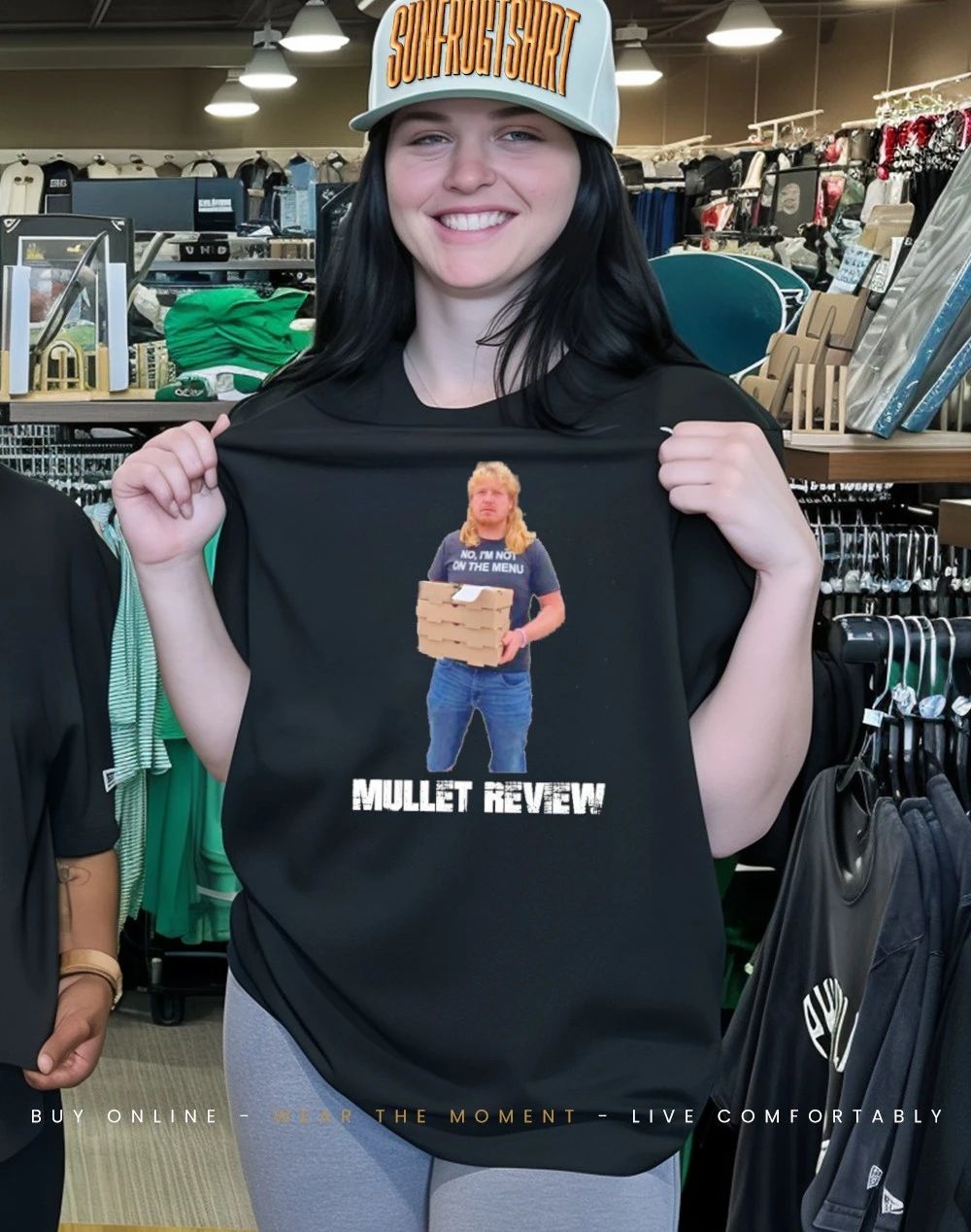 Mullet Review no I’m not on the menu shirt