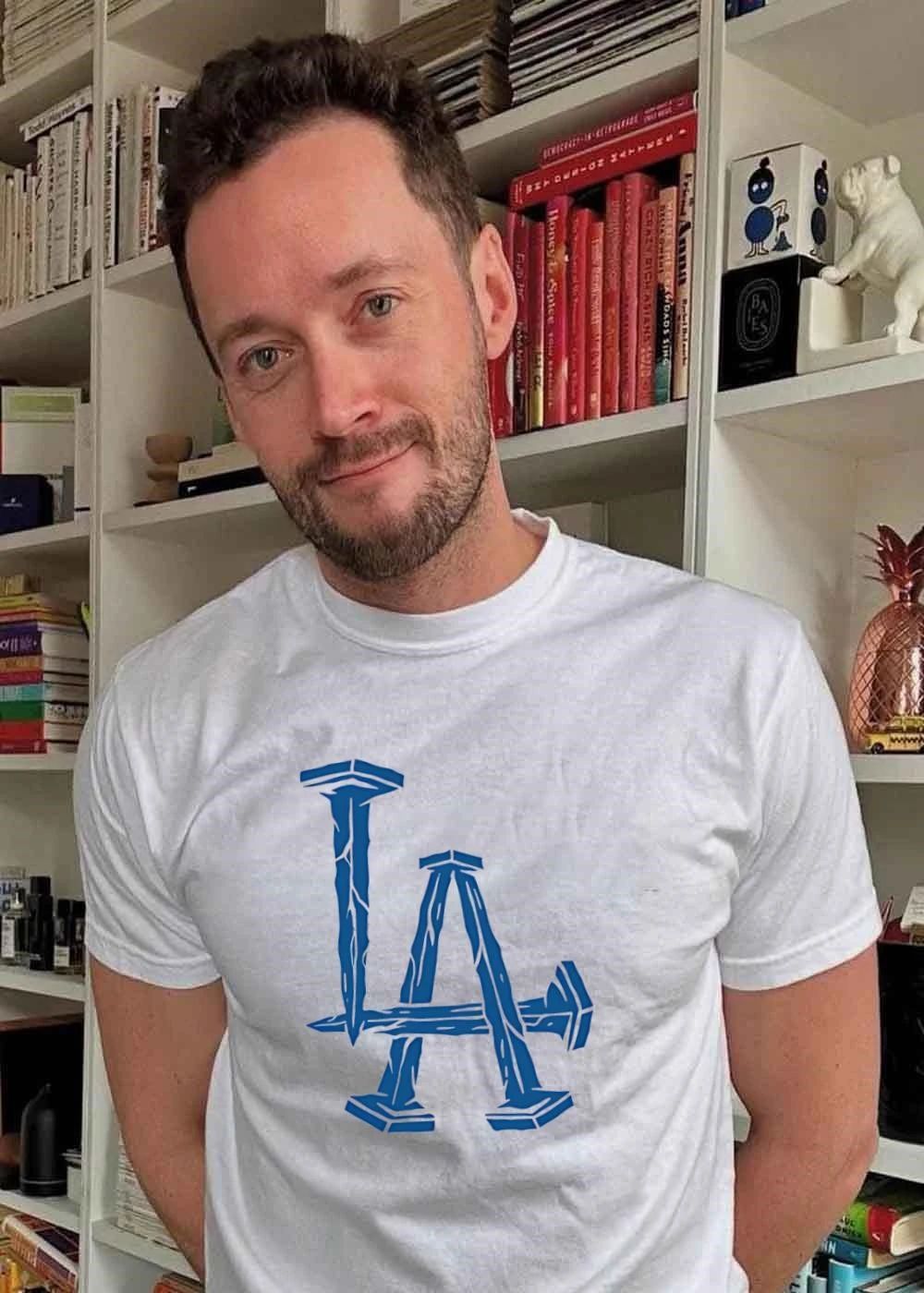 Nail Art Los Angeles Dodgers shirt