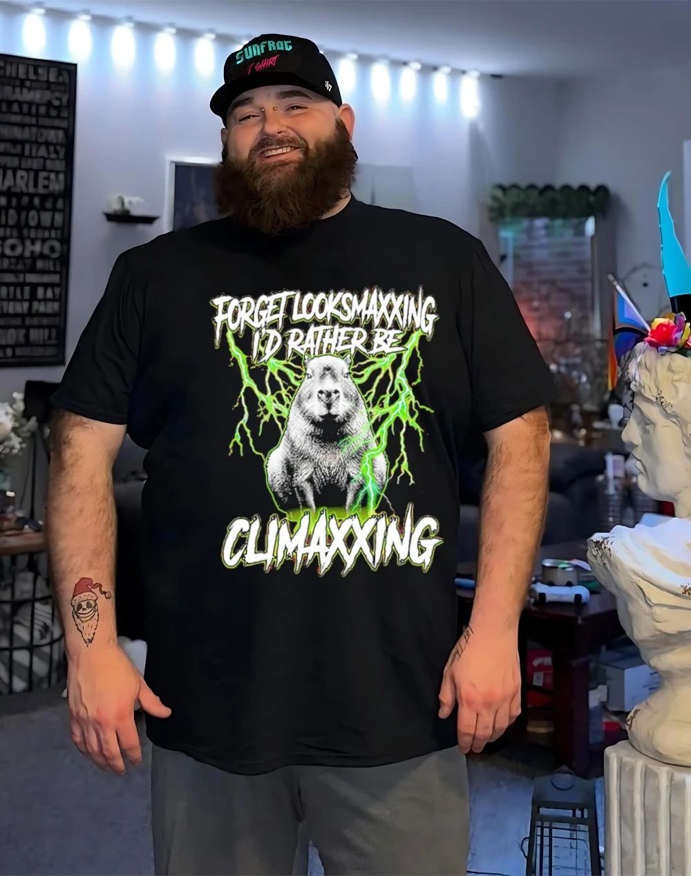 Capybara forget looksmaxxing I’d rather be climaxxing shirt