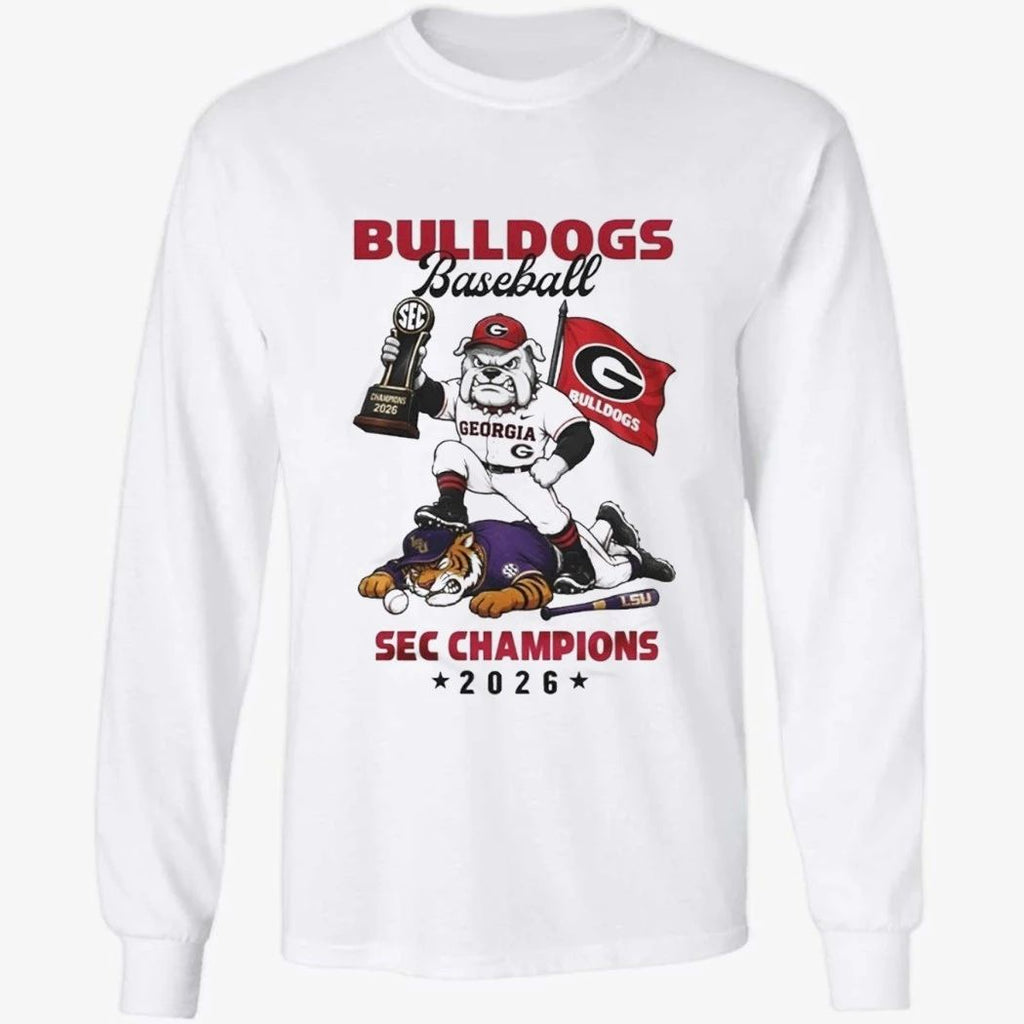 Georgia Bulldogs 2026 NCAA Sec Champions White Mascot Shirt