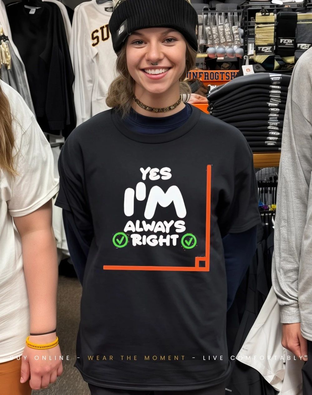 Math angle yes I’m always right shirt