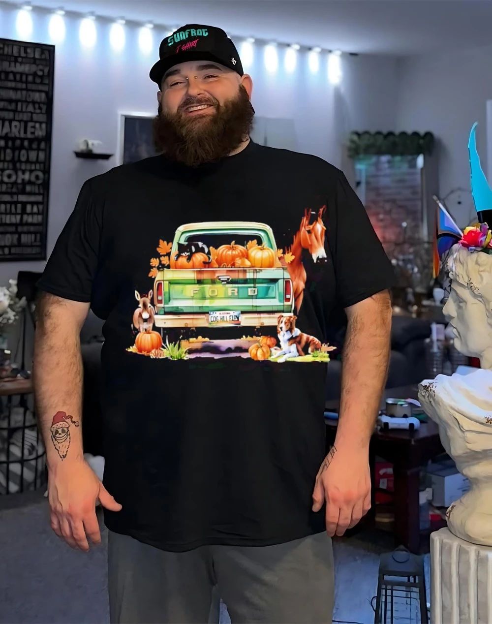 Hometown harvest truck autumn shirt
