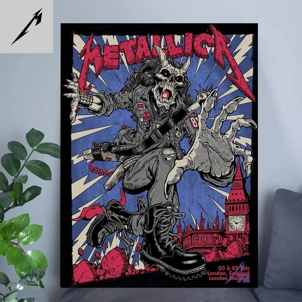 Authentic Metallica London 2026 Gig Poster – Official Band Merchandise