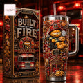 Garfield Firefighter Lasagna Fueled Premium 40oz Tumbler With Handle