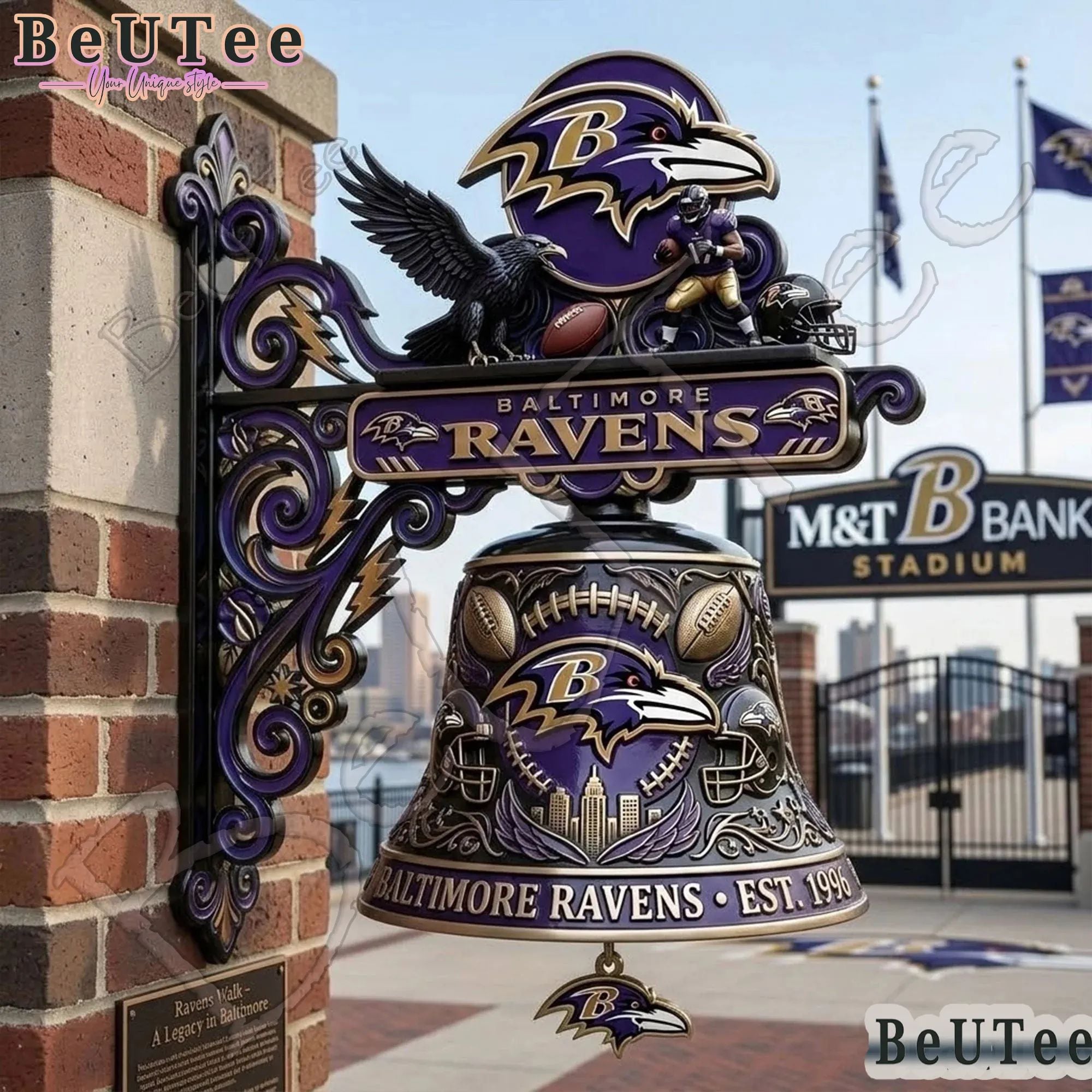 Baltimore Ravens Premium 3D Wall Bell