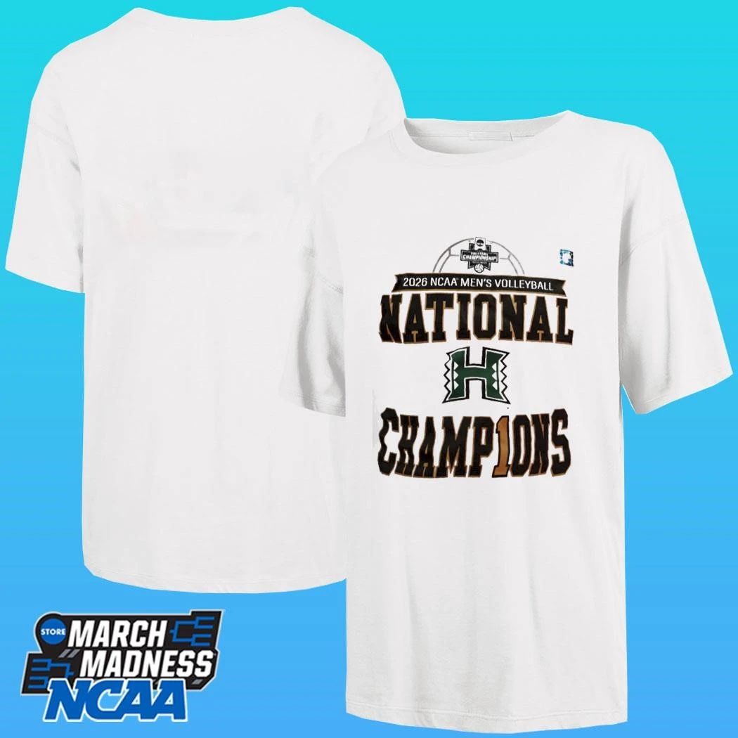 Hawaii Rainbow Warriors 2026 Ncaa Men’s Volleyball National Champions Locker Room Shirt