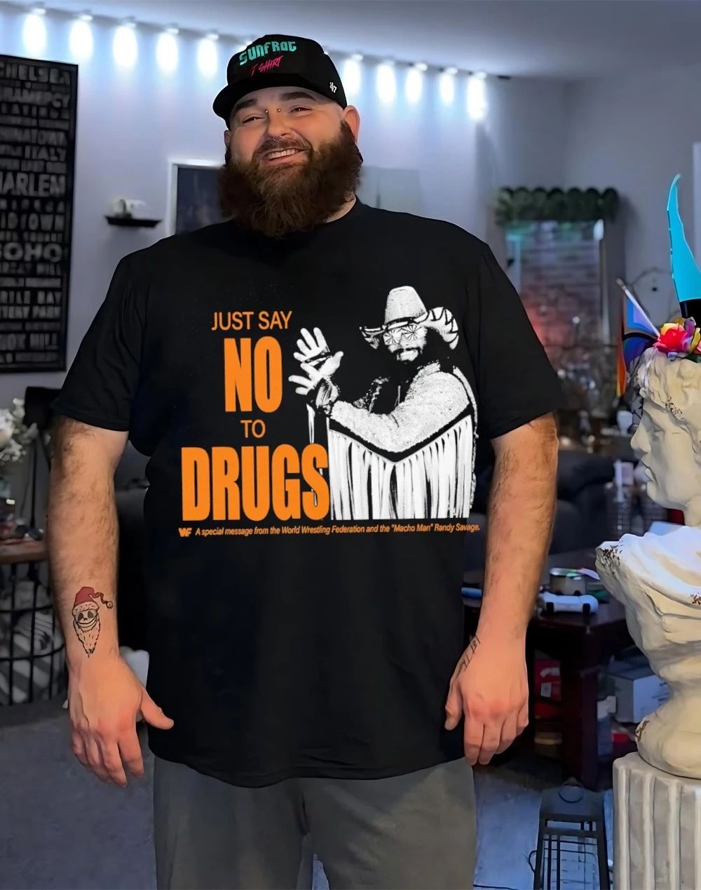 Macho Man Randy Savage just say no to drug shirt