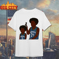 Anthony Edwards & Kevin Garnett Cartoon Minnesota Timberwolves Basketball NBA Playoffs shirt