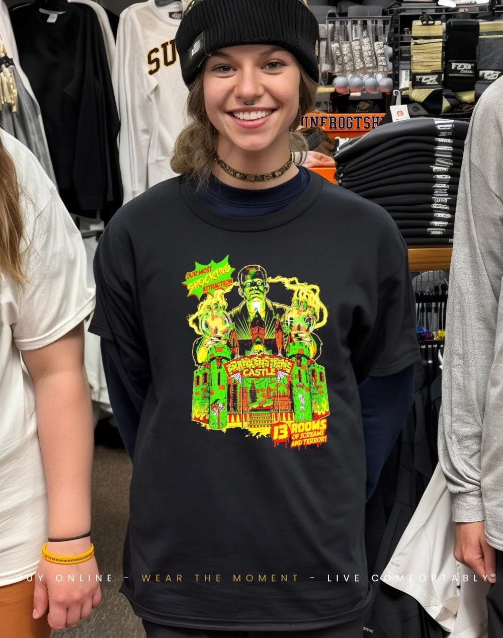 Frankenstein Castle 13 rooms of screams and terror most shocking shirt