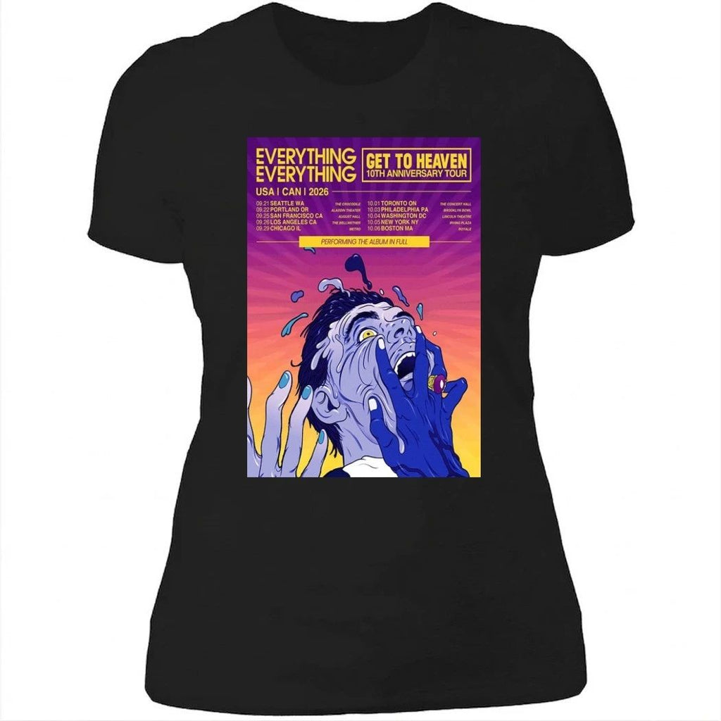 Everything Everything Get To Heaven 10th Anniversary Tour 2026 Poster Shirt