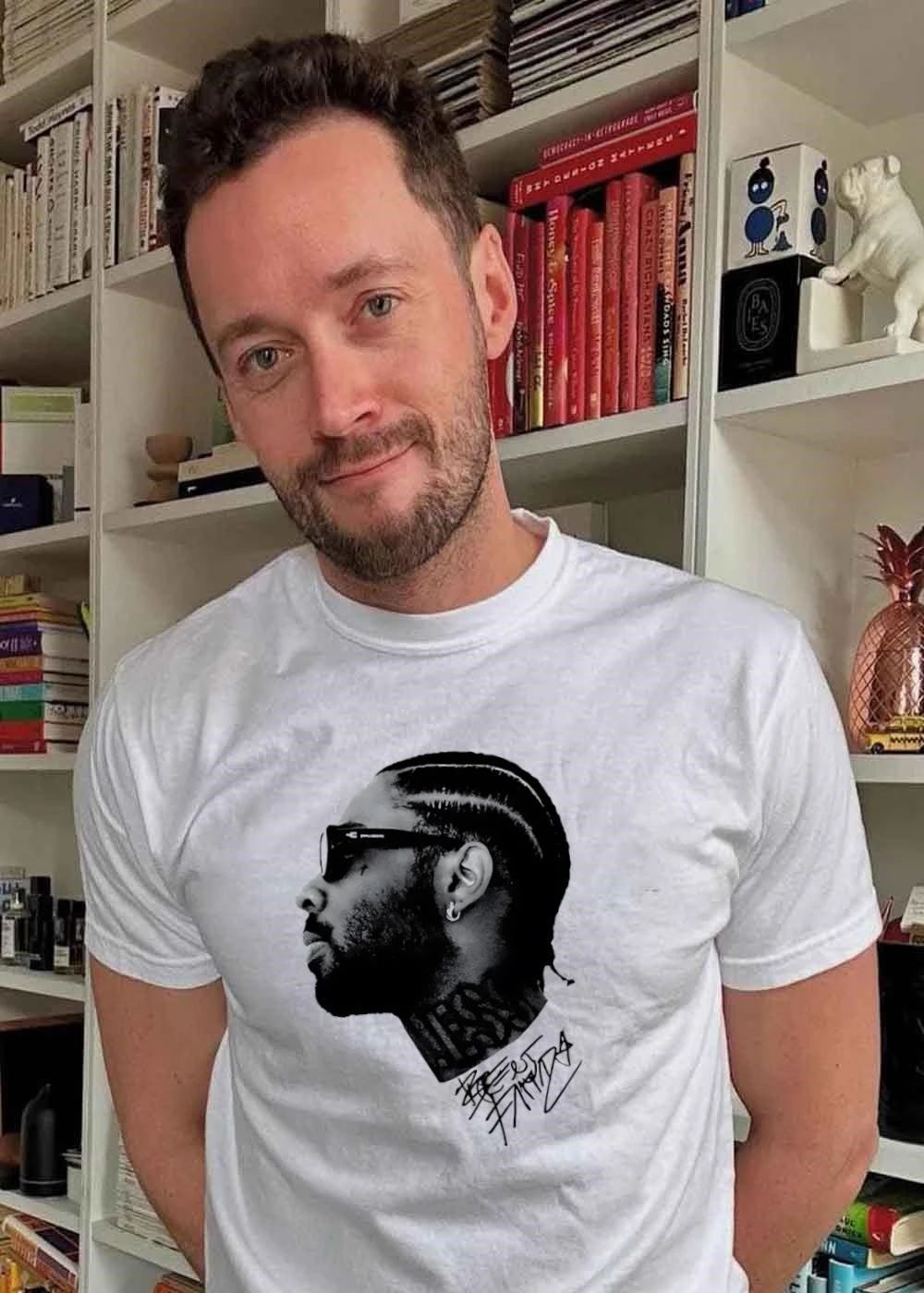 Rest In Peace Nipsey Hussle Tribute Signature Portrait T-Shirt