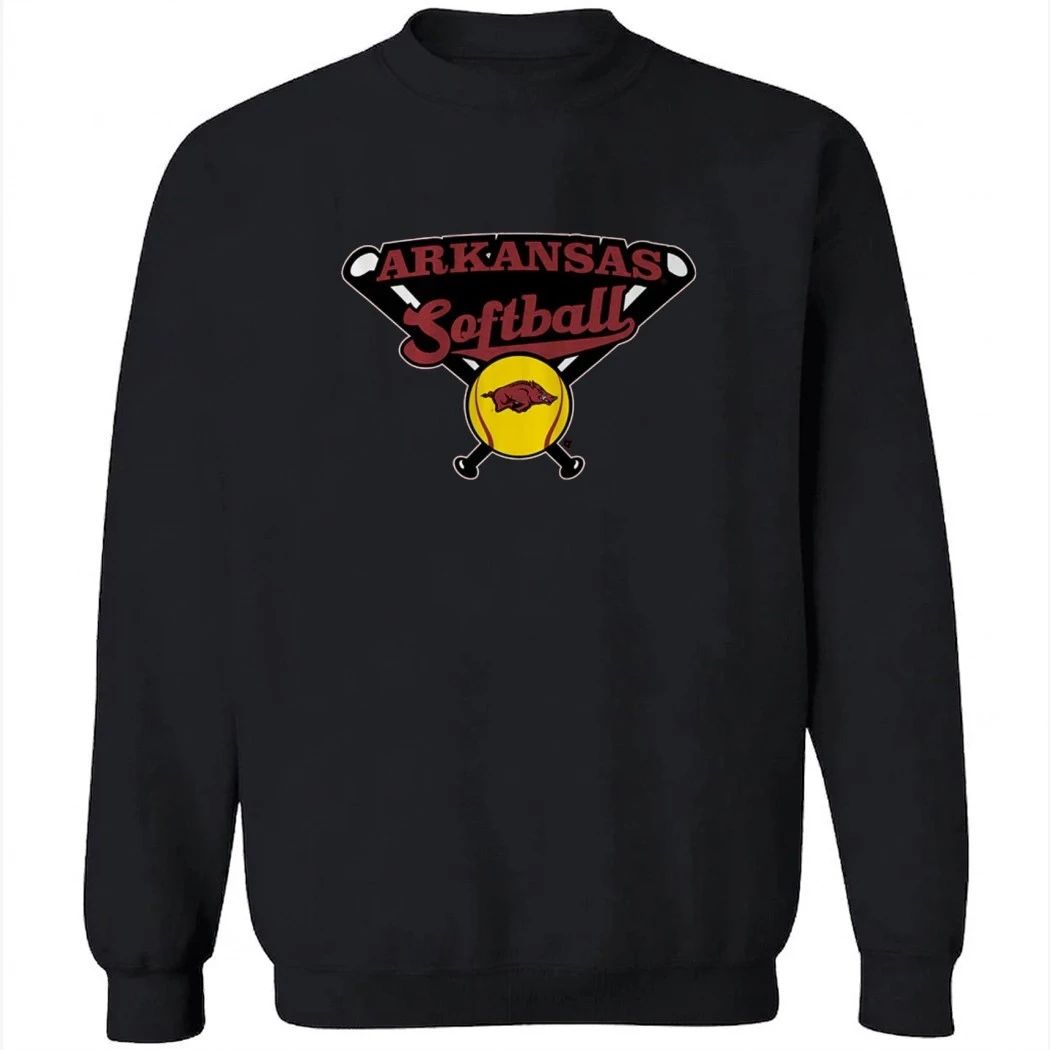 Arkansas Softball Crossed Bats Shirt