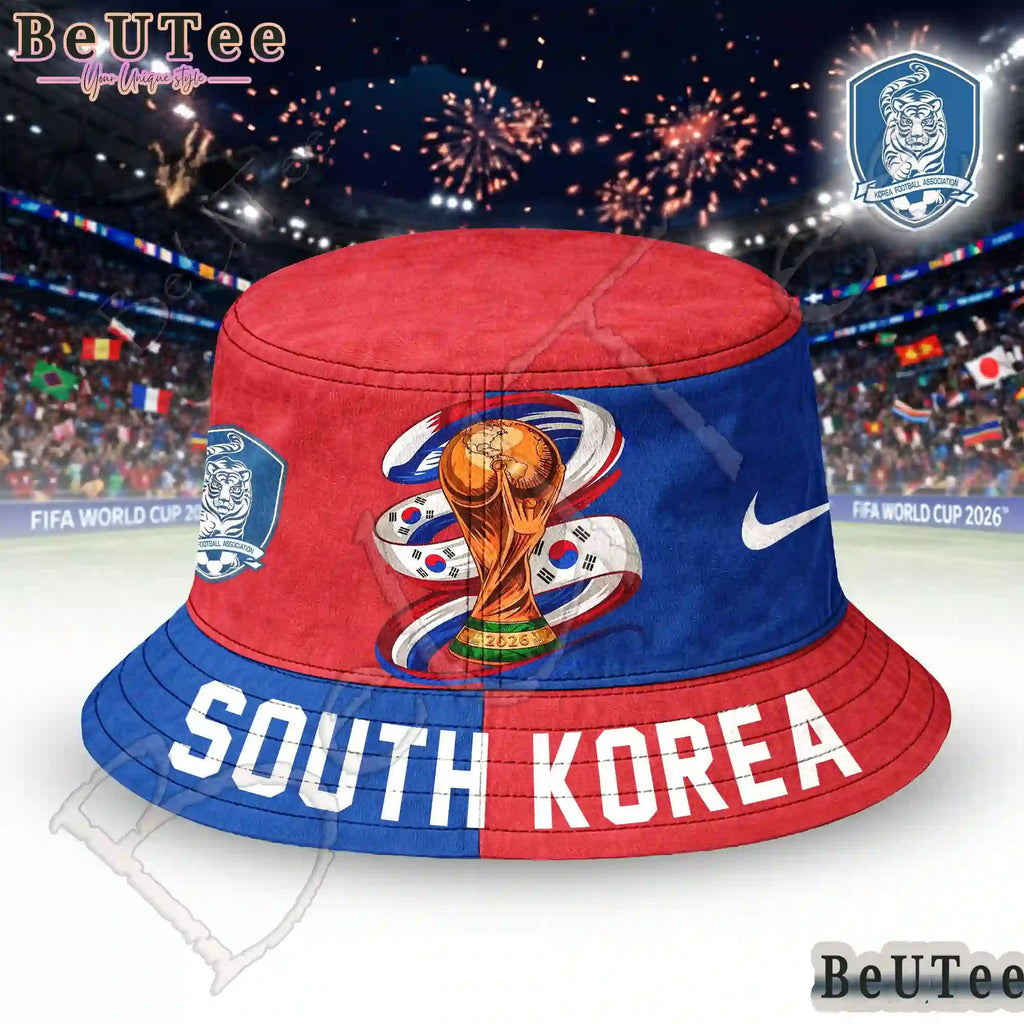 South Korea Premium World Cup 2026 Golden Trophy Bucket Hat
