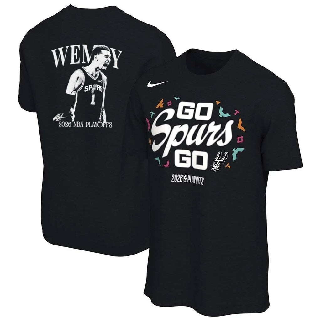 Wemby screaming 2026 NBA Playoffs front and back shirt