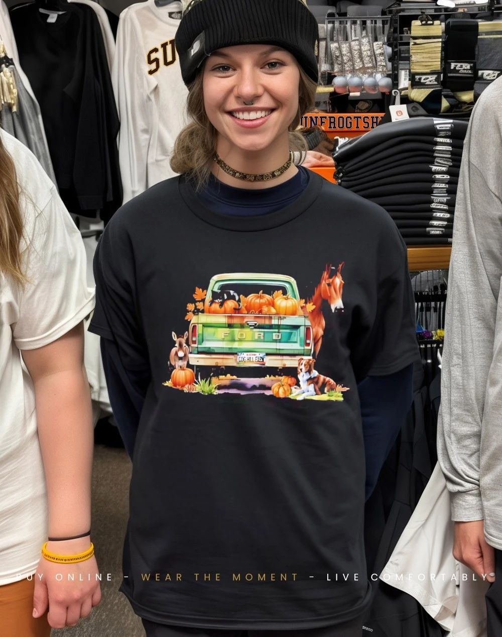 Hometown harvest truck autumn shirt