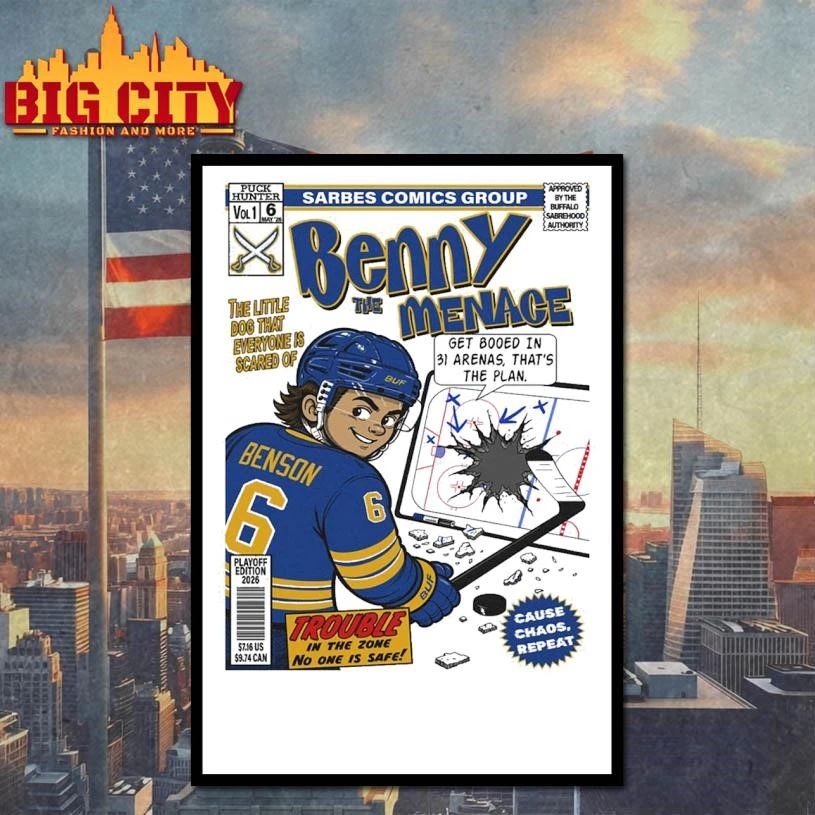 Zach Benson Benny the Menace Buffalo Sabres Shirt
