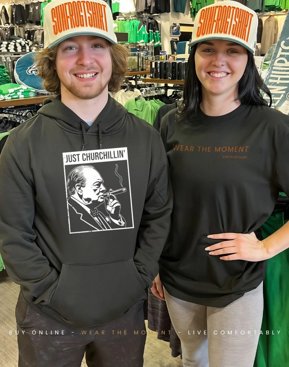 Winston Churchill smoking just Churchillin’ shirt