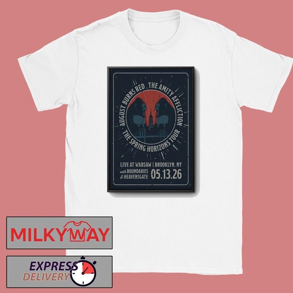 August Burns Red And The Amity Affliction In Brooklyn NY On May 13 2026 Tour Poster shirt