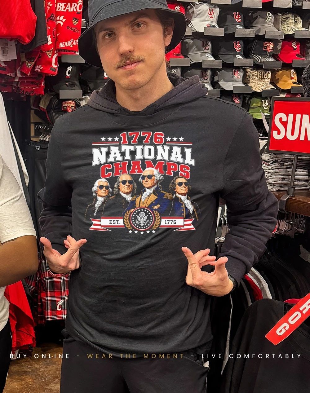 1776 National Champs USA Founding Fathers shirt
