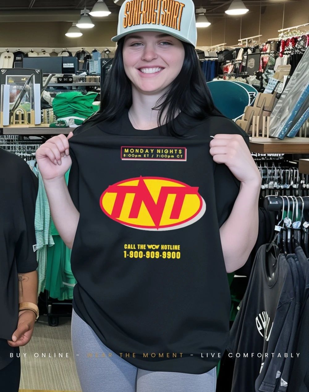 WCW Monday Nitro TNT call the WCW hot line shirt