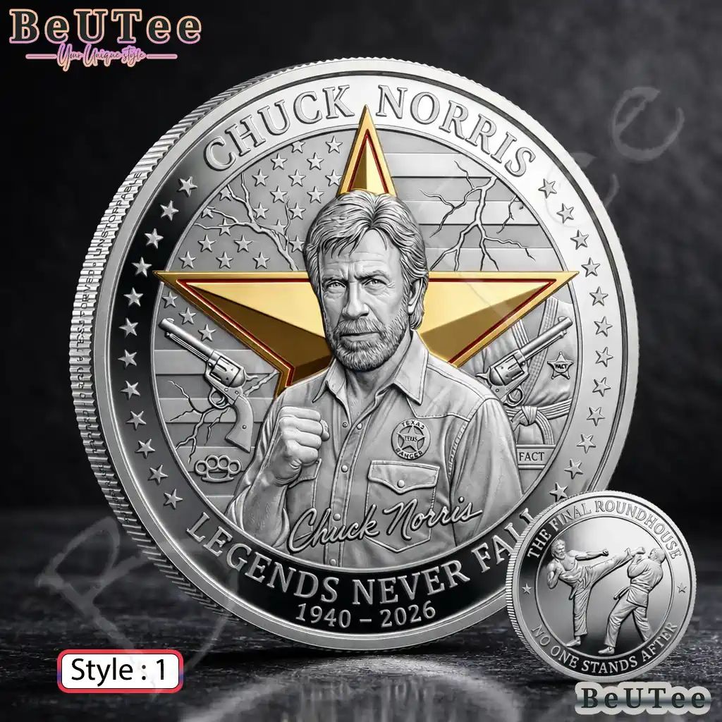Chuck Norris Legends Never Fade Memorial 1940 2026 Coin