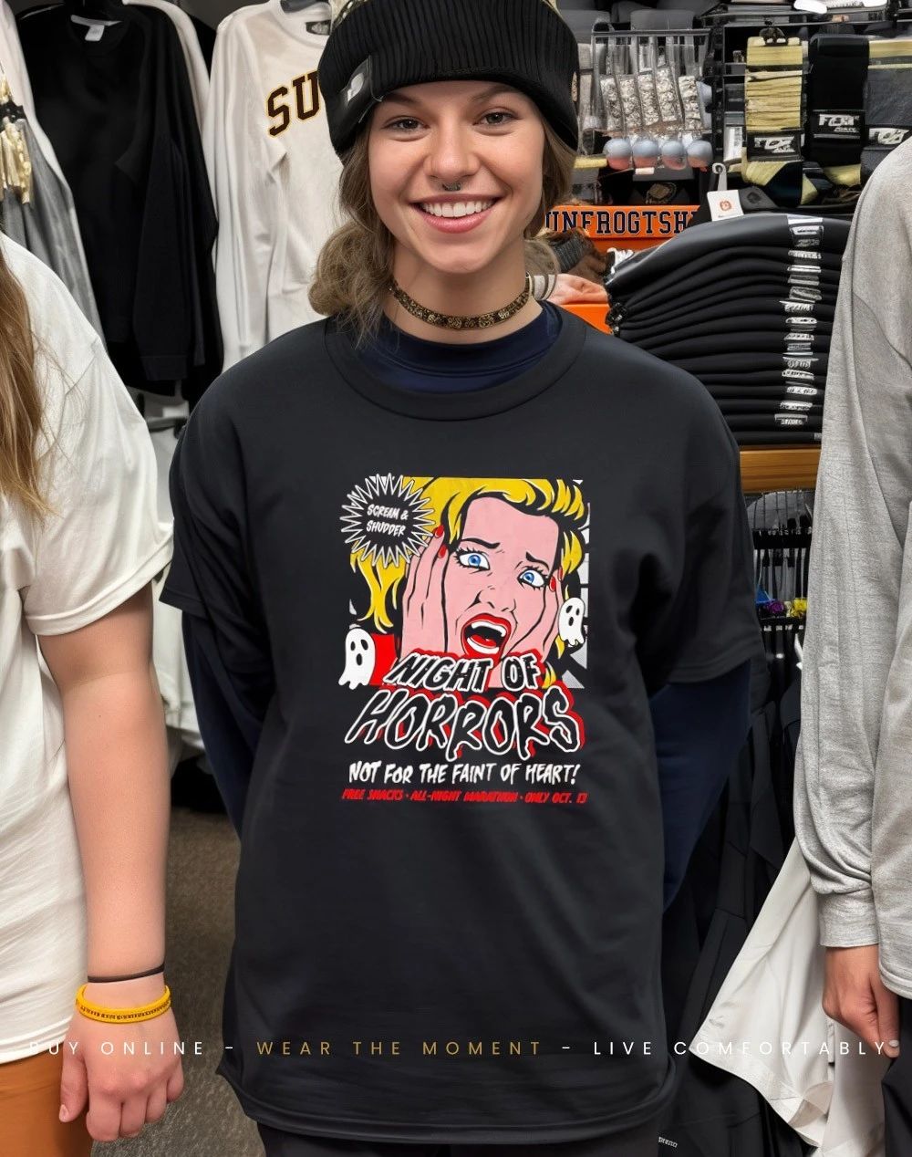Night of Horrors not for the faint of heart shirt