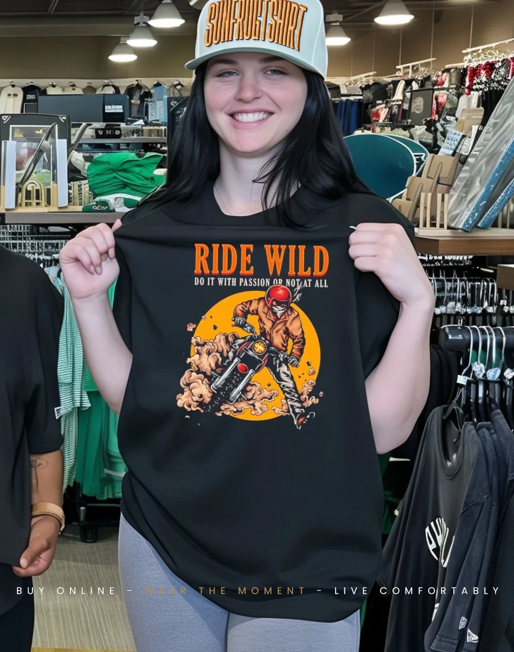 Biker ride wild do it with passion or not at all shirt