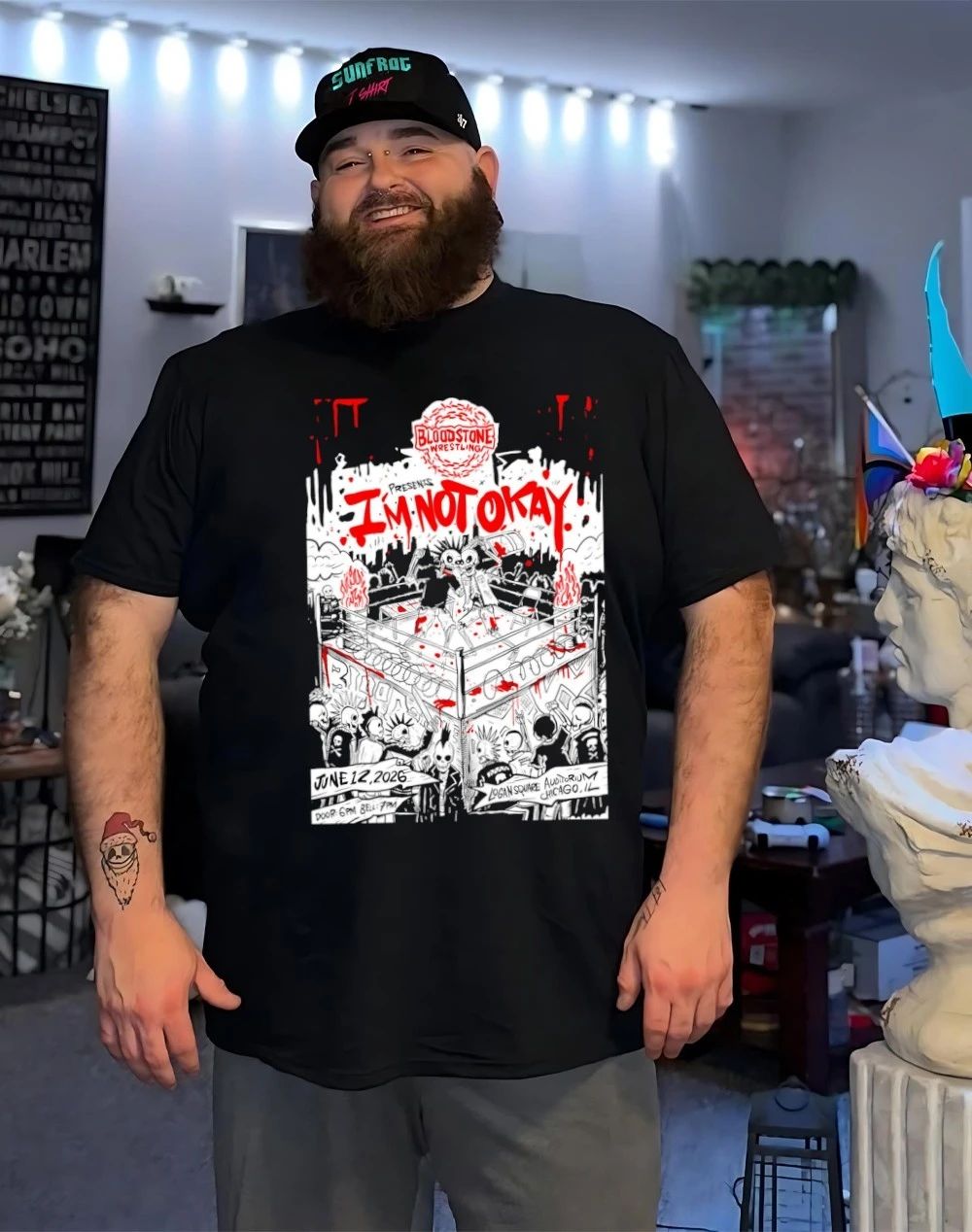 Bloodstone Wrestling presents I’m not okay shirt