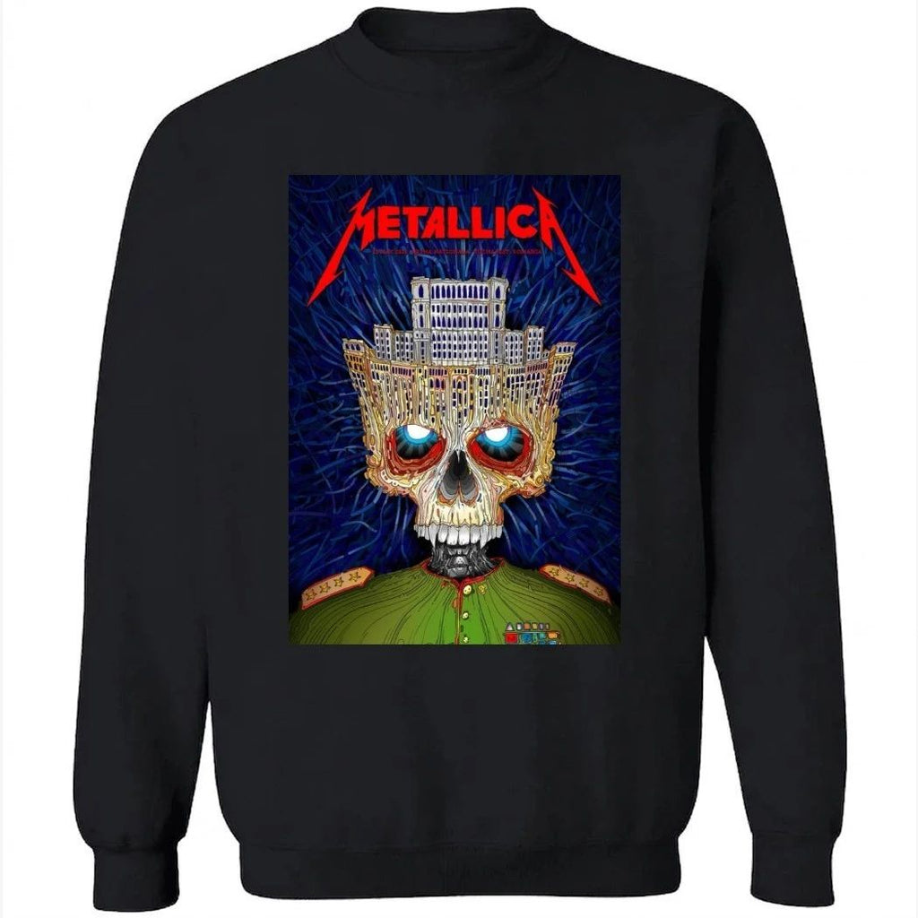 Metallica M72 Bucharest 2026 Venue Poster Stadium Tour Bucharest Romania At Arena Nationala On 13 May 2026 Palace Of Parliament Crown Skull Poster Shirt