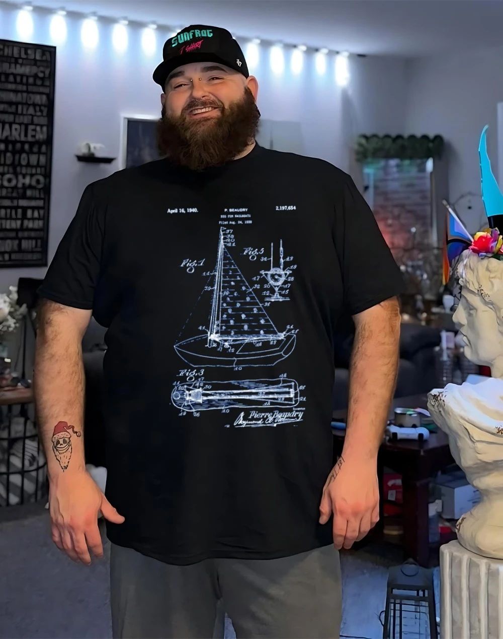 Beaudry Sail Boat 1940 Patent April 16 1940 shirt